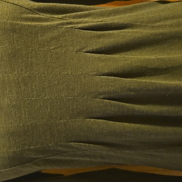 J. Jill Olive Long Sleeve Top Pleated Front - Picture 3 of 6